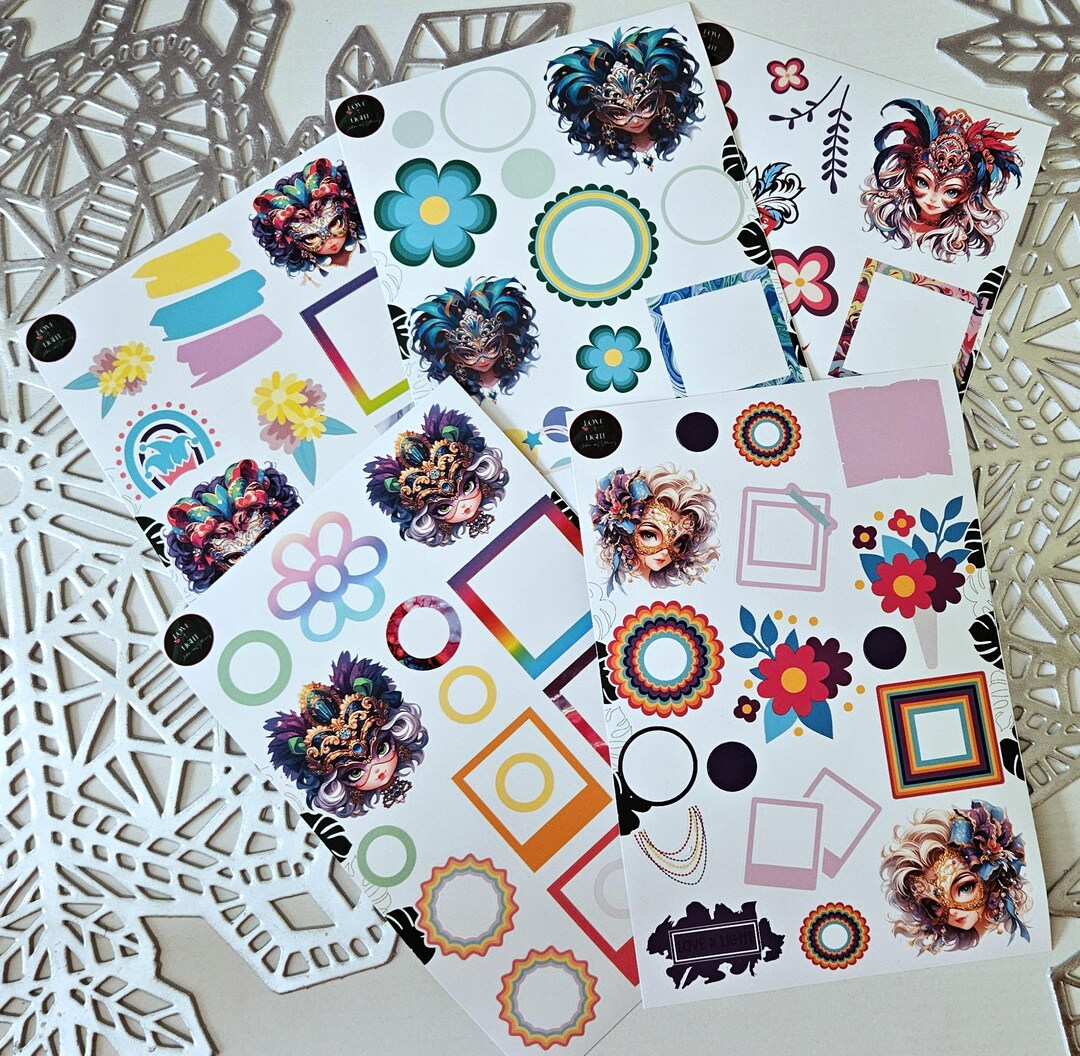 Mardi Gras Sticker Collection - Etsy
