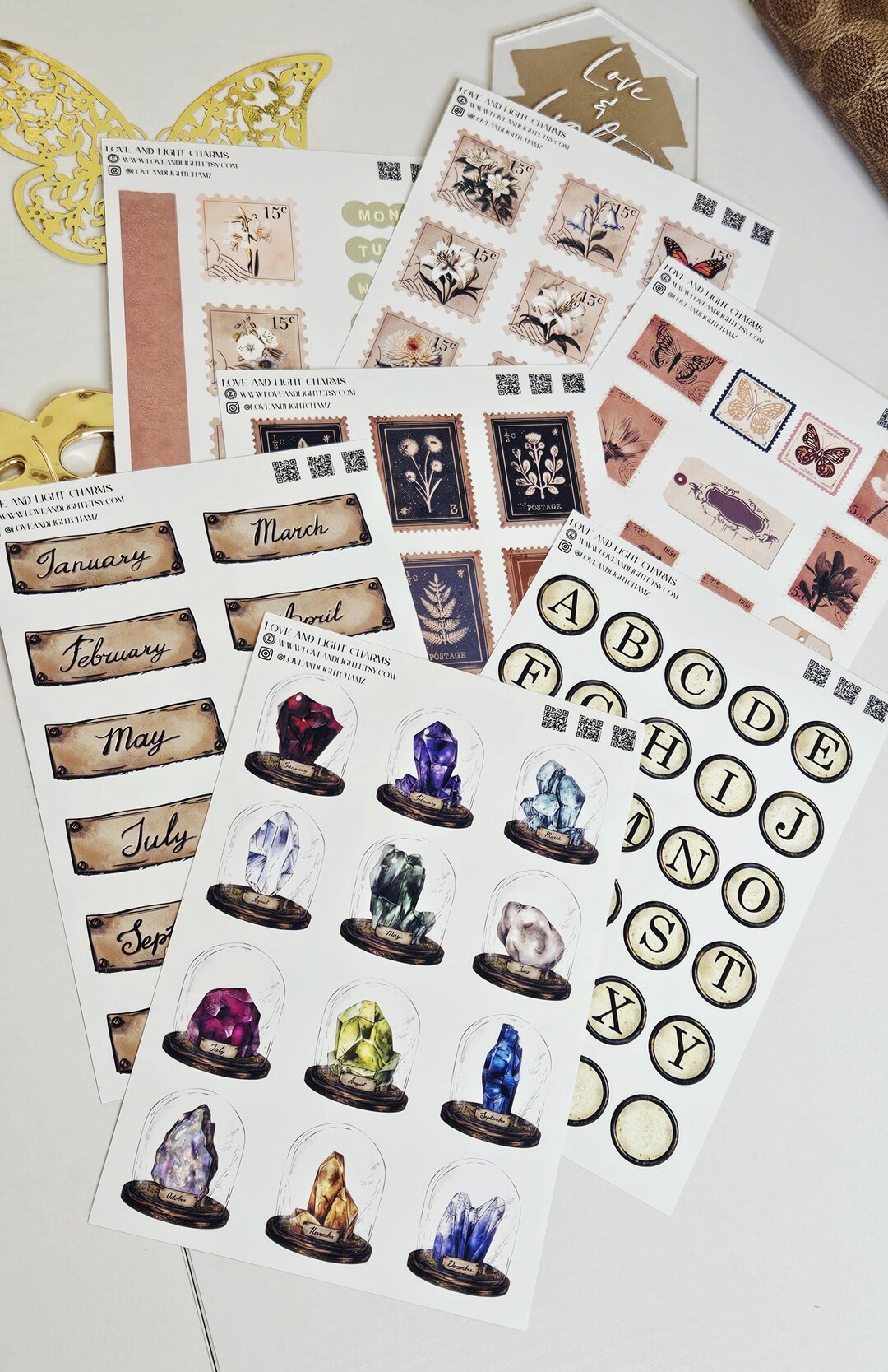 Vintage Era Sticker Collection - Etsy