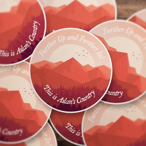 Chronicles of Narnia Aslan "Further Up and Further In" Aslan's Country Sticker