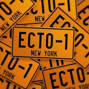 Ghostbusters ECTO-1 License Plate Sticker!