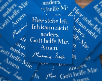 Here I Stand Martin Luther Quote Reformation Sticker variant 1!