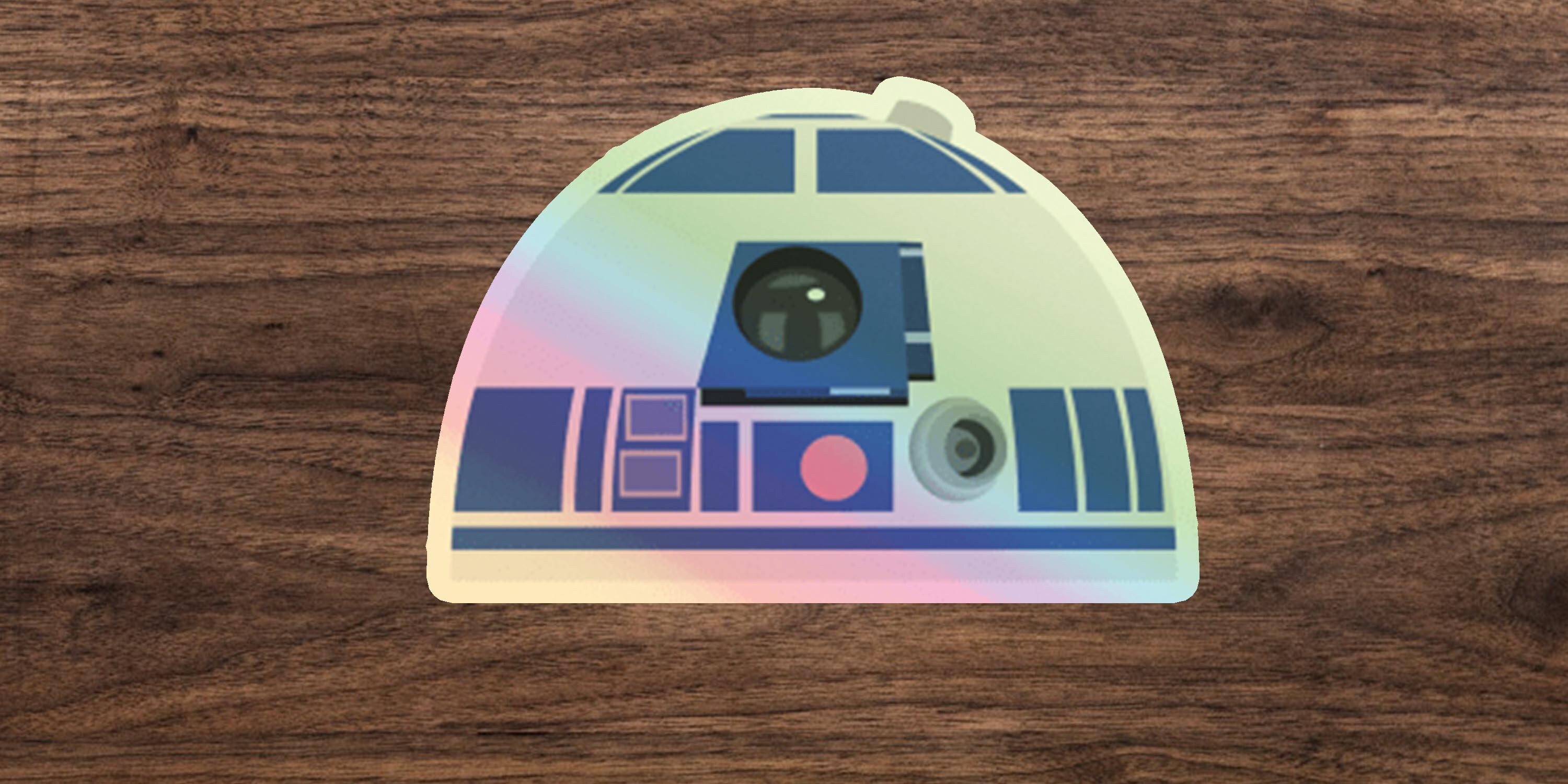Star Wars R2D2 Dome Sticker HOLOGRAM EDITION - Etsy