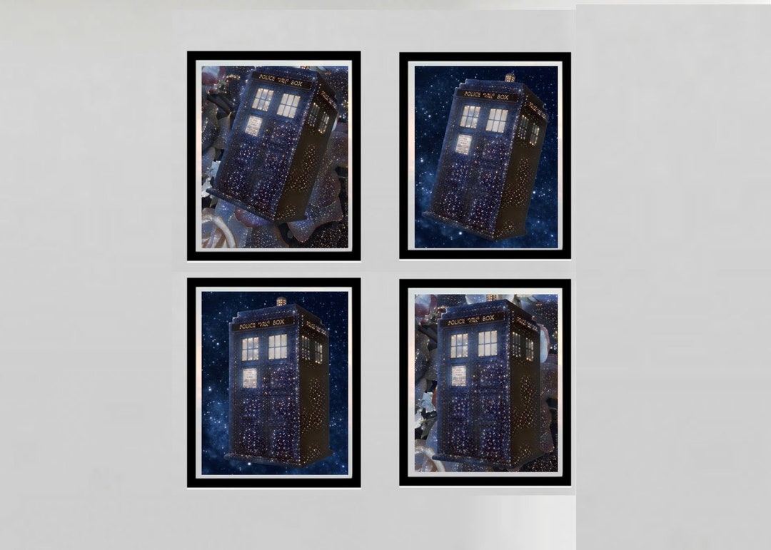 Set of 4, Tardis Print, Doctor Who Poster, Printable Dr Who Wall Art ...