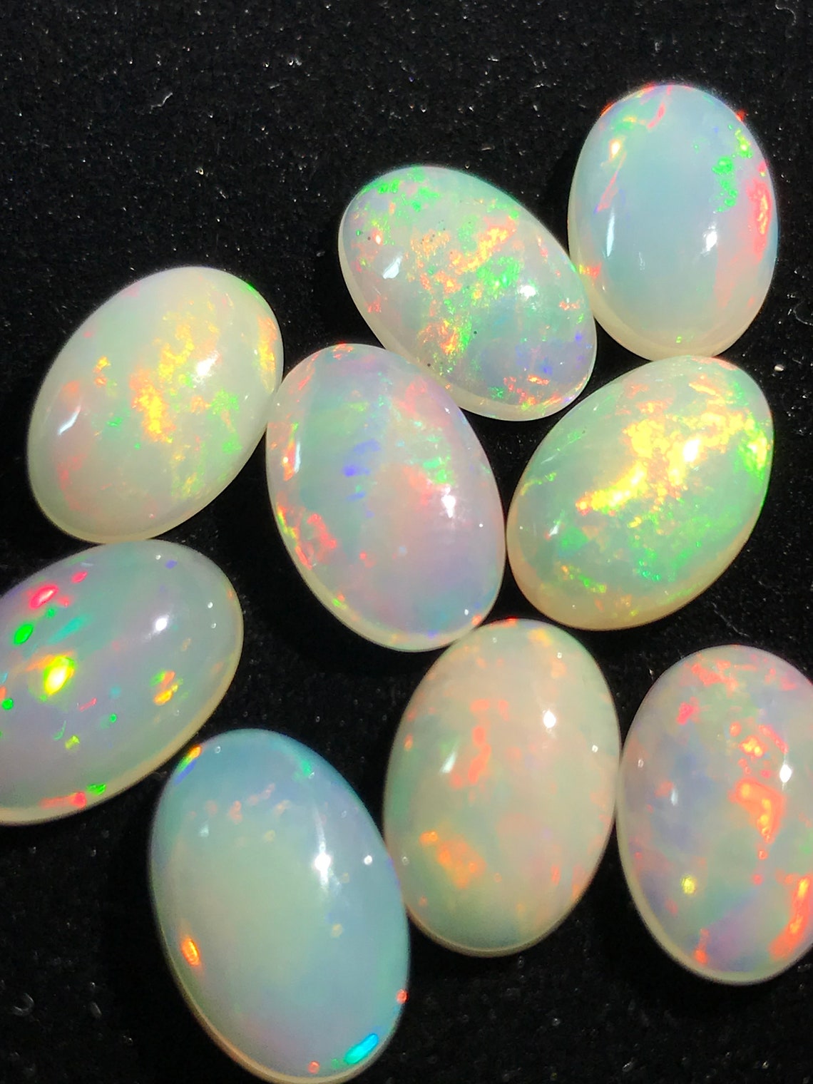 8X12 MM White Ethiopian Opal Oval Cabochon Aaa Quality Welo - Etsy