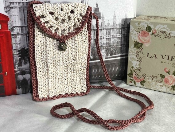 crochet cell phone purse