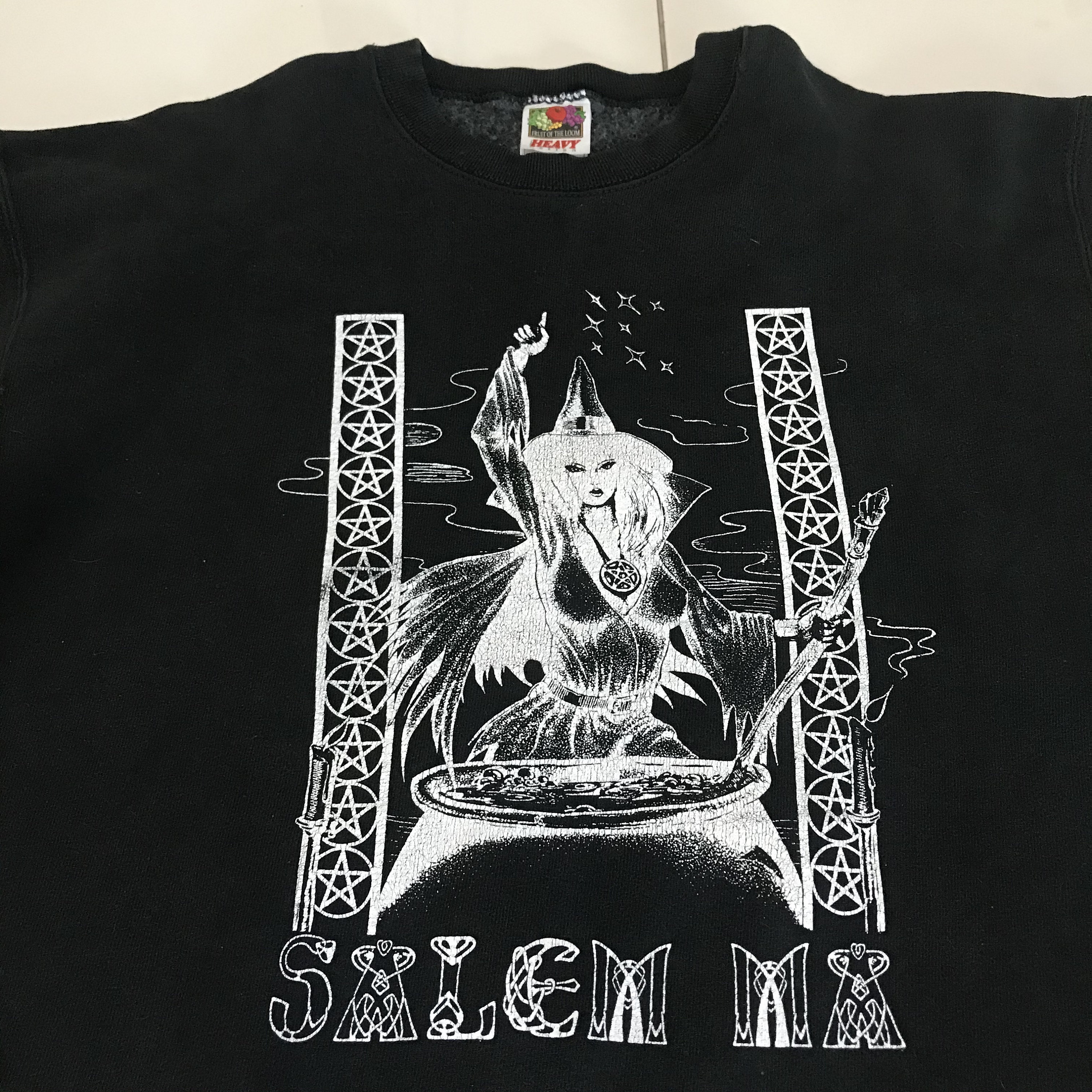 RARE Vintage 90s Bewitched Salem MA Sweater Tee Shirt Horror - Etsy