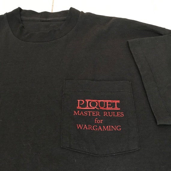 Rare 90s Piquet Master Rules For Wargaming Promo Tee … Gem