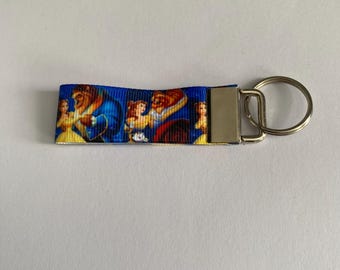 Beauty and The Beast keyring, keychain, key fob