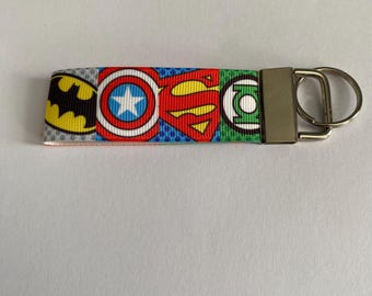 Comic Book / Superhero keyring, keychain, key fob