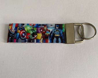 Comic Book / Superhero keyring, keychain, key fob