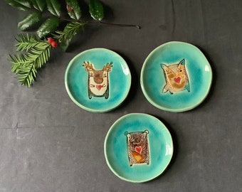 dish holder&quot;Funny animals&quot; coaster,plate,handmade ceramic soap dish,bathroom accessories window sill gift,handmade gift,ceramic soap dish