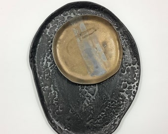 Keramisch bord, handgemaakt bord, keramisch servies, onregelmatig bord/schotel, decoratief bord, serveerbord, uniek bord