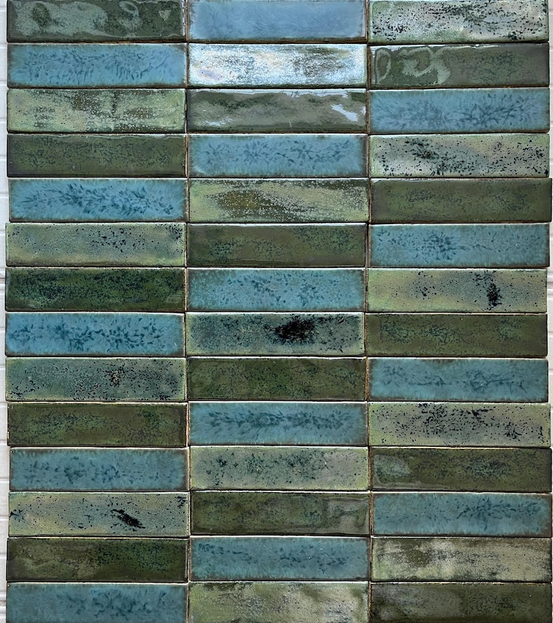 azulejos, azulejos rectangulares, azulejos ceramicos hechos a mano, azulejos verdes hechos a mano, azulejos ceramicos,decoraciones ceramicas