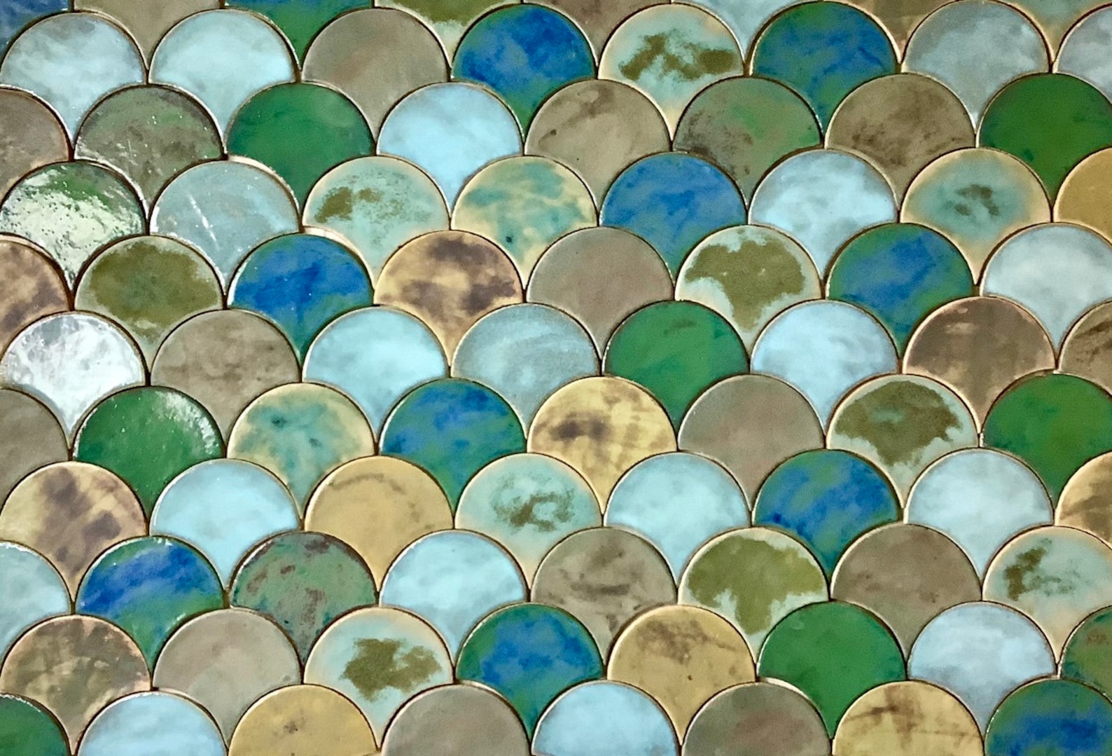 Tiles playing Greenhandmade Ceramic Tiles Green Etsy