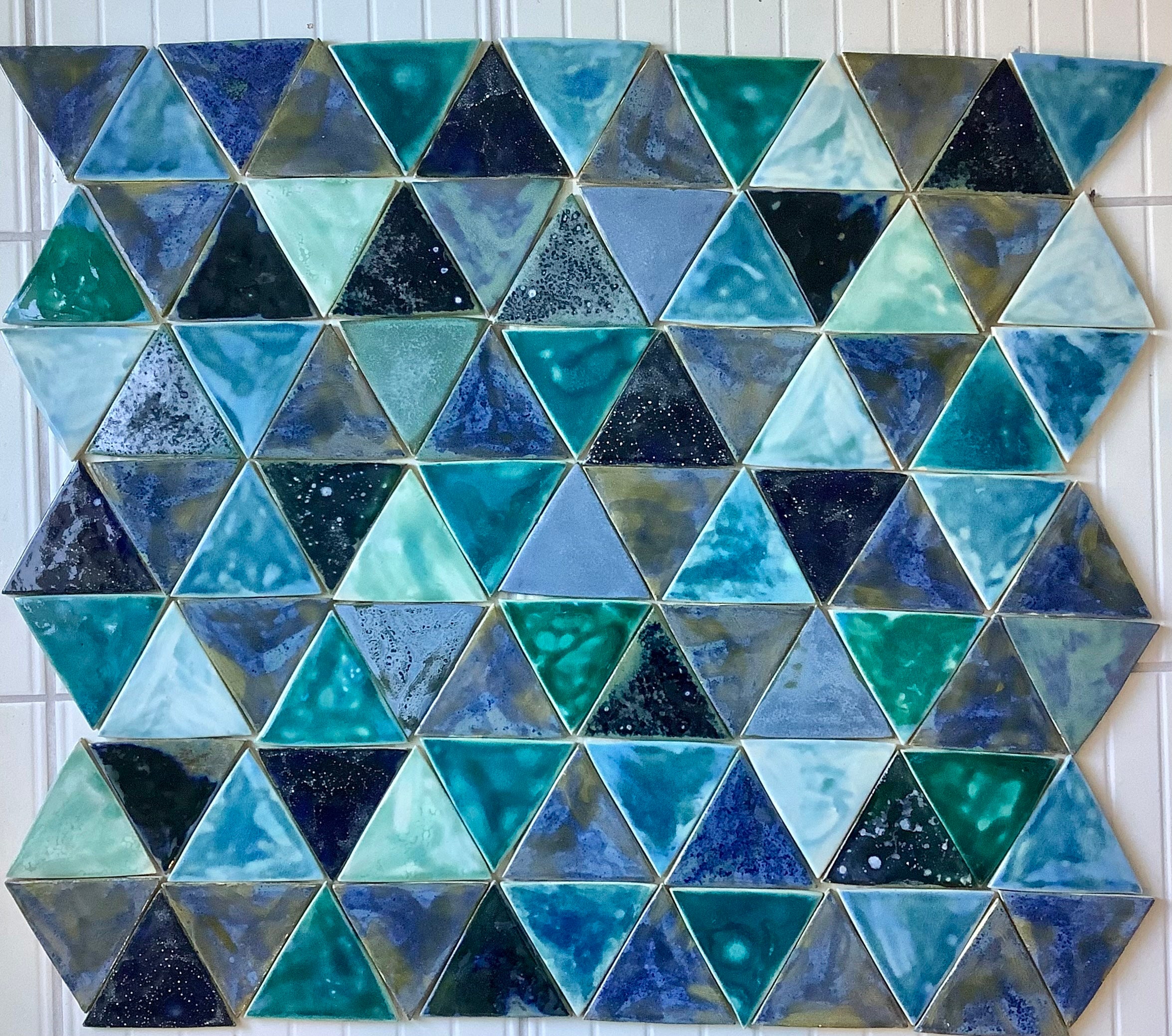 1 Triangle Mirror Mosaic Tiles Triangular Shape Craft Mirrors 150pcs 