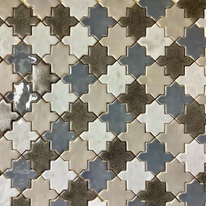 Tiles set &quot;Journey to Orient&quot; in Grey shadows,handmade ceramic tiles,wall tiles,handicraft tiles,handmade tiles,design in kitchen