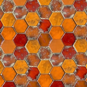 hexagon ceramic tiles Energy,handmade ceramic tiles,wall tiles,handicraft tiles for the kitchen,handmade tiles,kitchen design,bathroom tiles