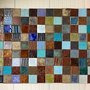 Conjunto de Azulejos Mistura Colorida, Azulejos Cerâmicos Artesanais, Azulejos Coloridos, Azulejos Artesanais, Backsplash