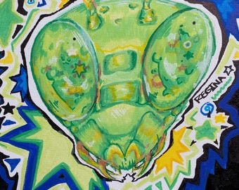 Custom handmade insect painting
