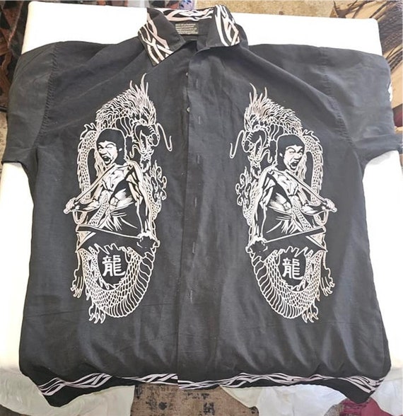 bruce lee button up shirt