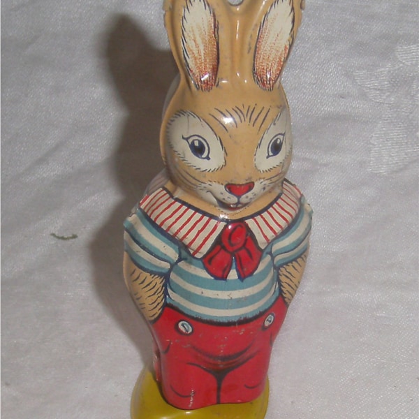 VINTAGE EASTER - Chein Windup Easter Bunny – Tin - 1930's