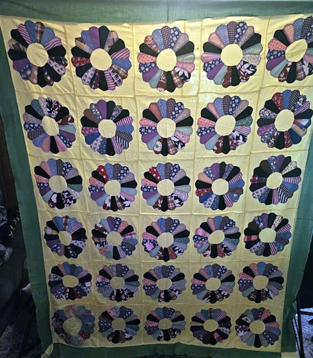 VINTAGE QUILT TOP – Flower Garden - Etsy