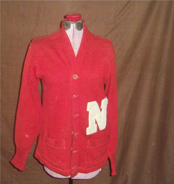 MEN'S VINTAGE SWEATER – Red Varisty Sweater 1940'