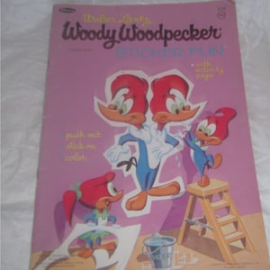 Woody Woodpecker Sticker Fun – Early 1960s