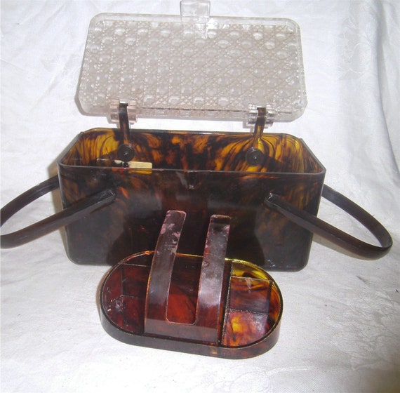 Lucite Purse with Lucite insert - image 2