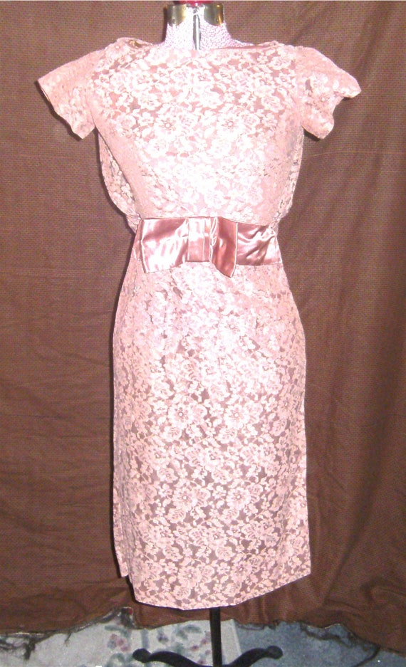 VINTAGE DRESS – Pink Lace Dress – Carol Craig of N
