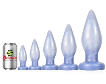 Butt Plug - The Oval - 5 Sizes - XS to XL - Platinum Silicone - Mature