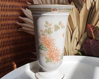 Vintage St Micheal Porcelain Floral Vase Chrysanthemum