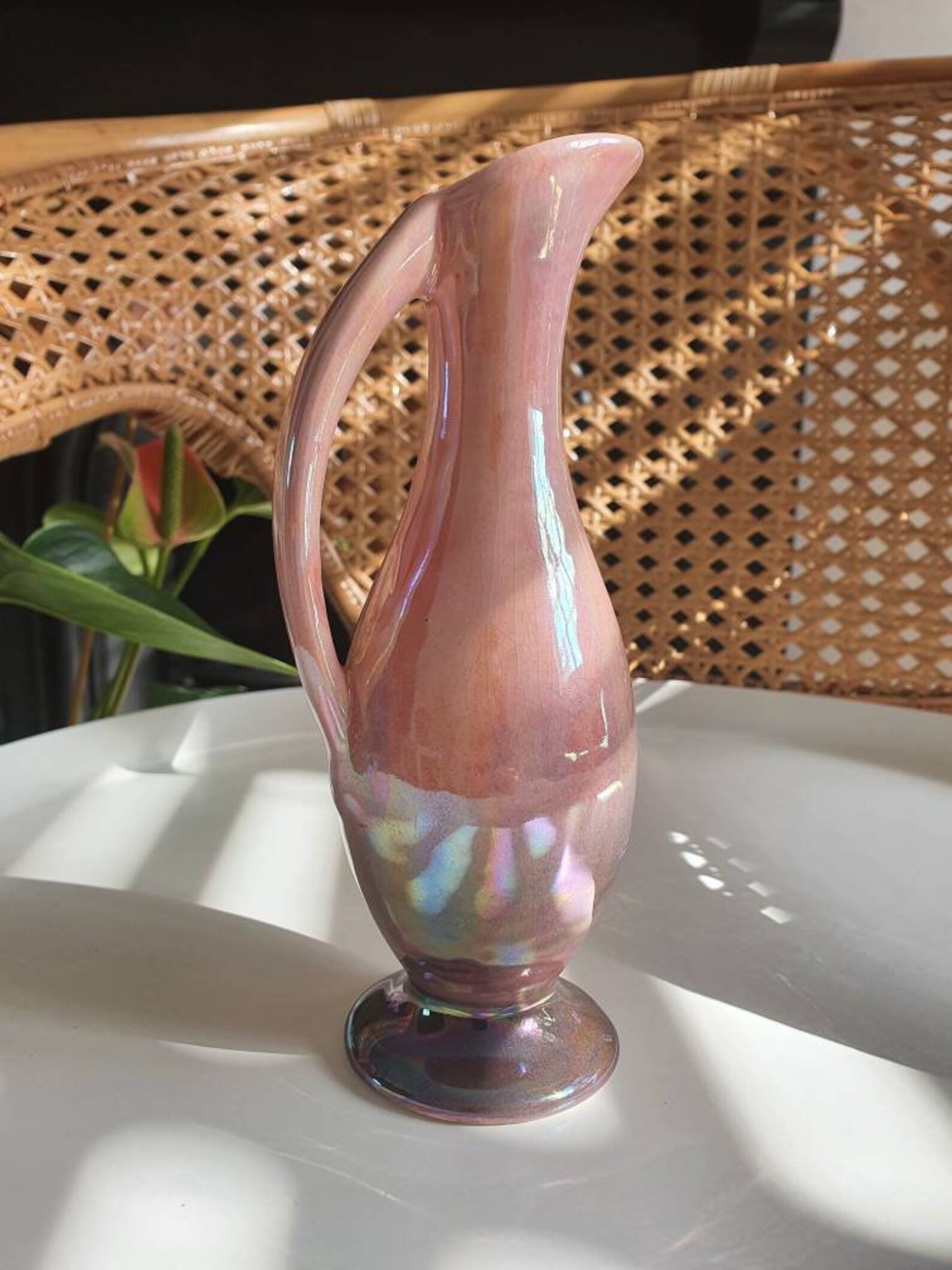 Vintage Ceramic Pink Ombre Vases/Jugs Irredesent Lustreware Etsy
