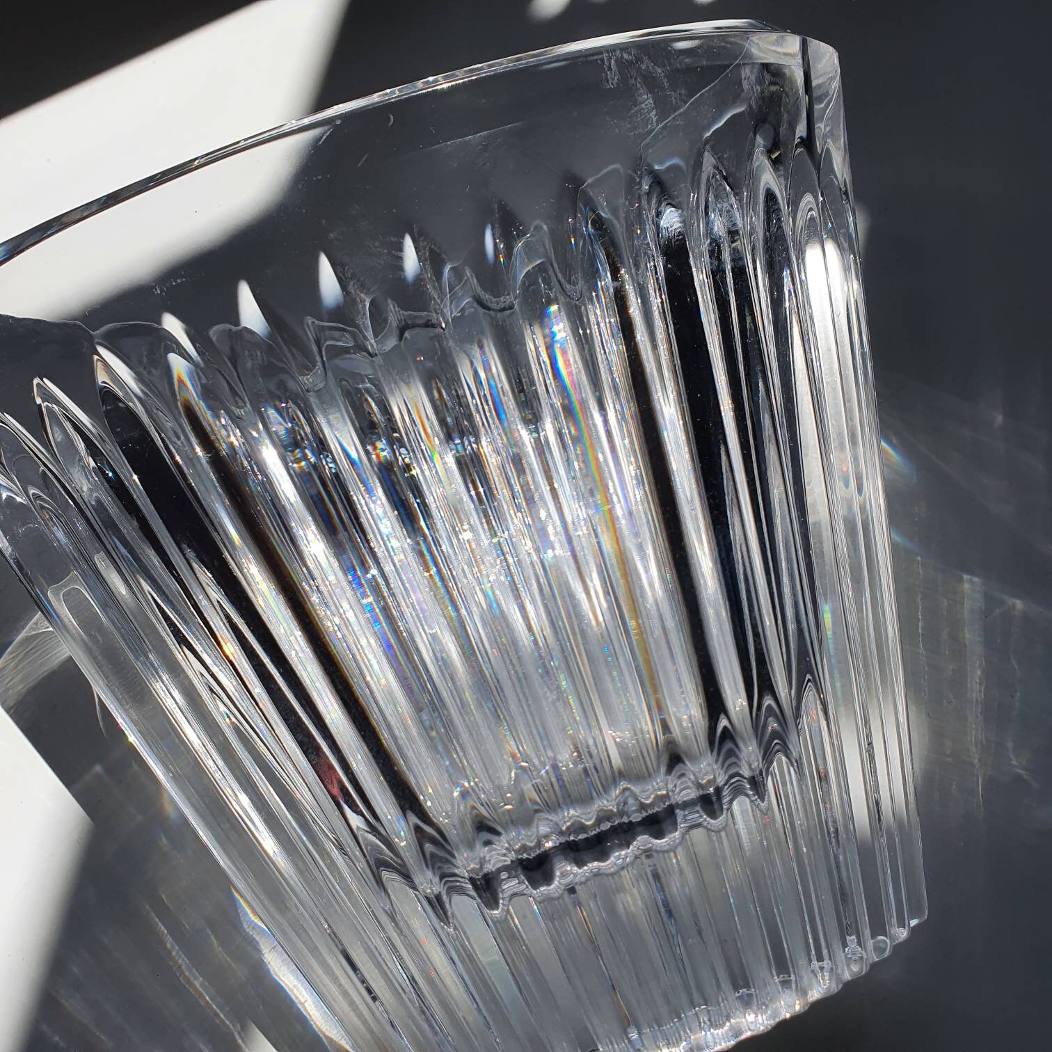 Elegant Vintage Crystal Glass Vase Rainbow Prism Sun Etsy