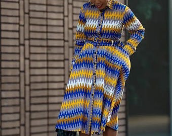 Julia Blue And Yellow Dress