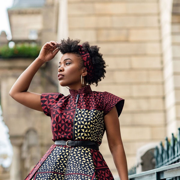 TIWA BURGUNDY PEPLUM top