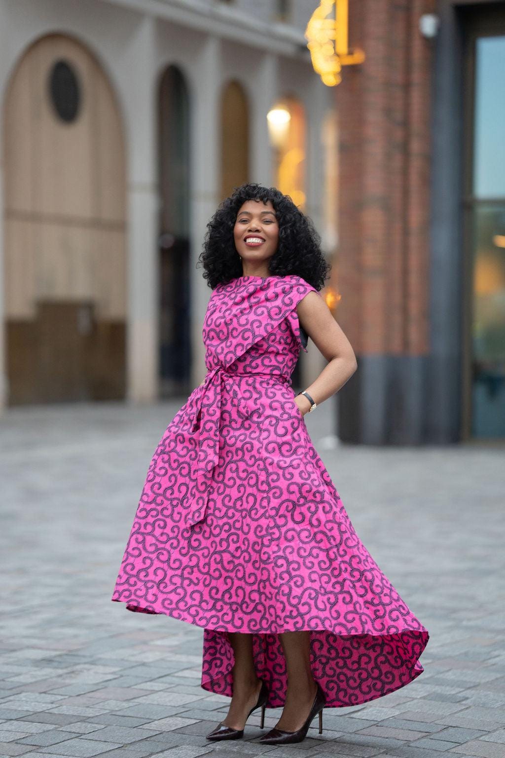 green emerald velvet dress XIAOHUAGUA African Print Dresses for Women Elegant High Waist A-line Ankara  Dresses with Lace African Clothing at Amazon Women's Clothing store