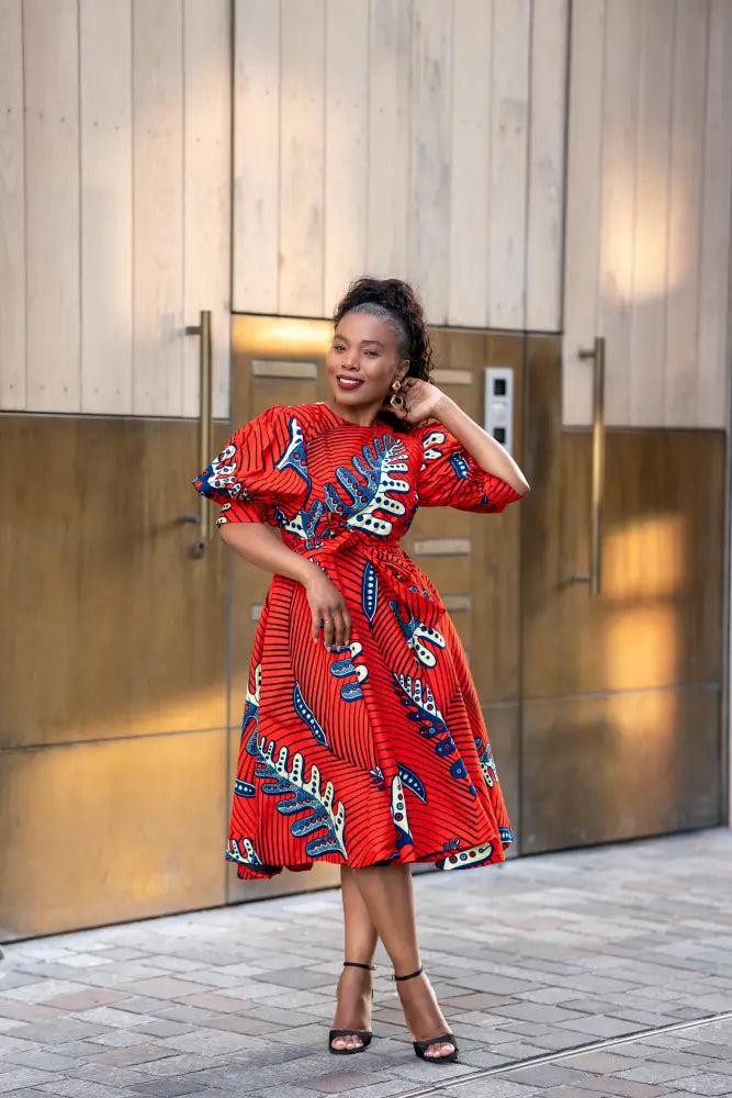 Robe De Cérémonie Ou De Mariée Carabela Haïtienne - Taille L/XL, Bleu Chambray, Broderie, Fait Main En France - Neuve Avec étiquettes