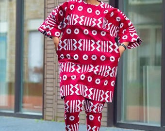 Tweedelige Kemi bordeauxrode set