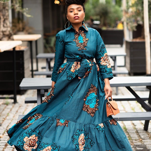 Nyla African Print Maxi Dress main image 0