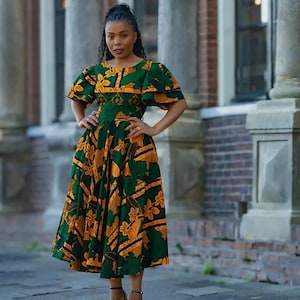 formal midi dresses south africa Semi Formal African Print Dresses