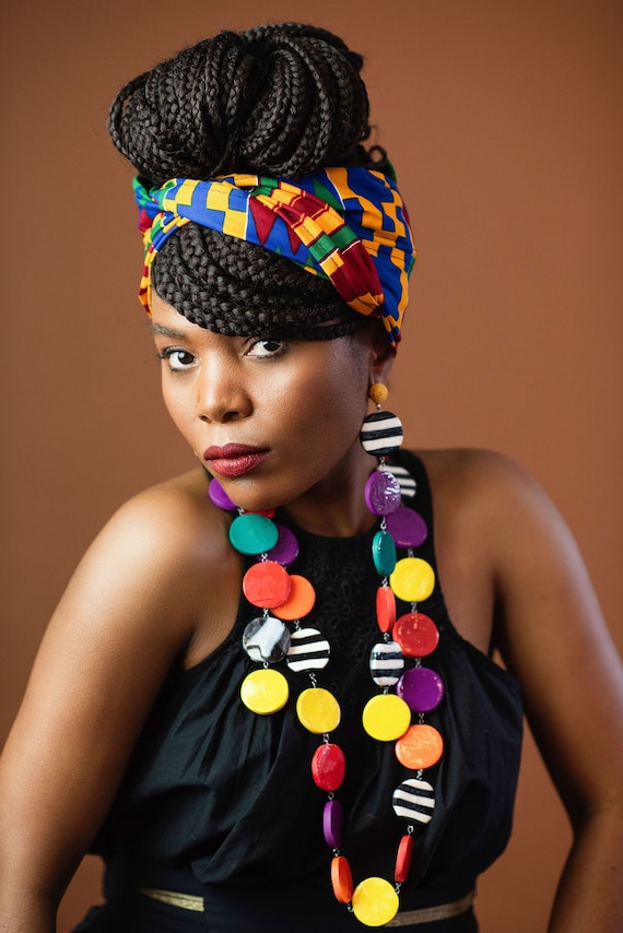 Kente African Head Wraps Foulard per la testa da donna Abbigliamento di  moda africano Abbigliamento africano alla moda Regalo di Natale per lei -  Etsy Italia