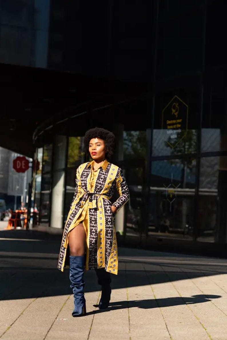 Oba Tribal Yellow Jacket Dresses
