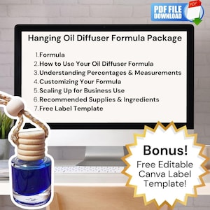 Auto Diffuser Base Template (PDF Download) *Bonus Label Vorlage*