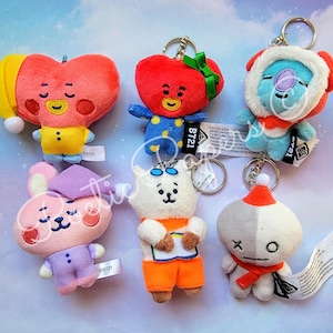 ÉDITION LIMITÉE Porte-clés BT21 Blind Box | Porte-clés en peluche BT21 | Accessoires de sac tendance de l'an 2000 | Produits dérivés Kpop officiels | Cadeau pour l'armée