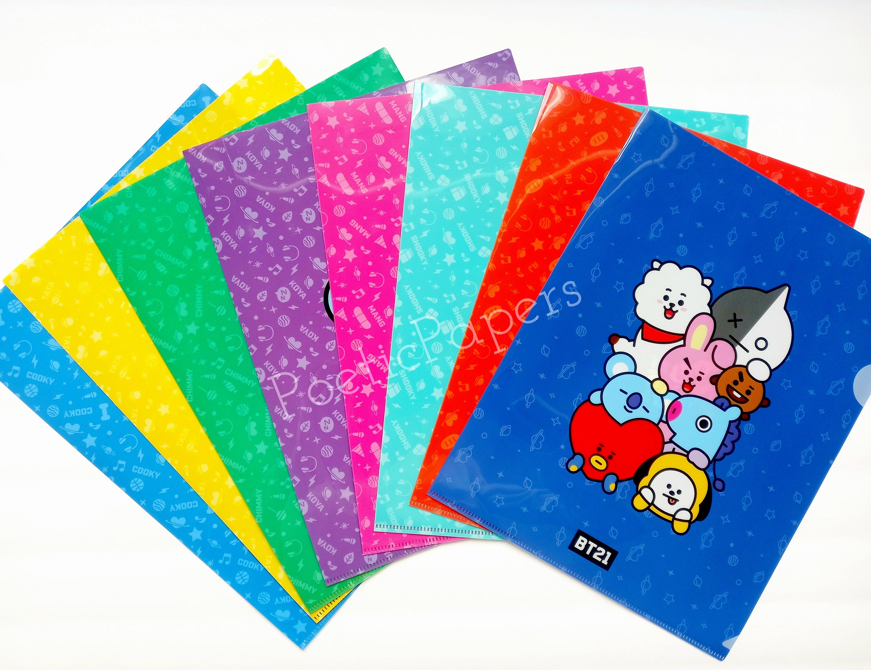 BT21 File Folder V1 | BTS Stationery | Cooky Chimmy Koya