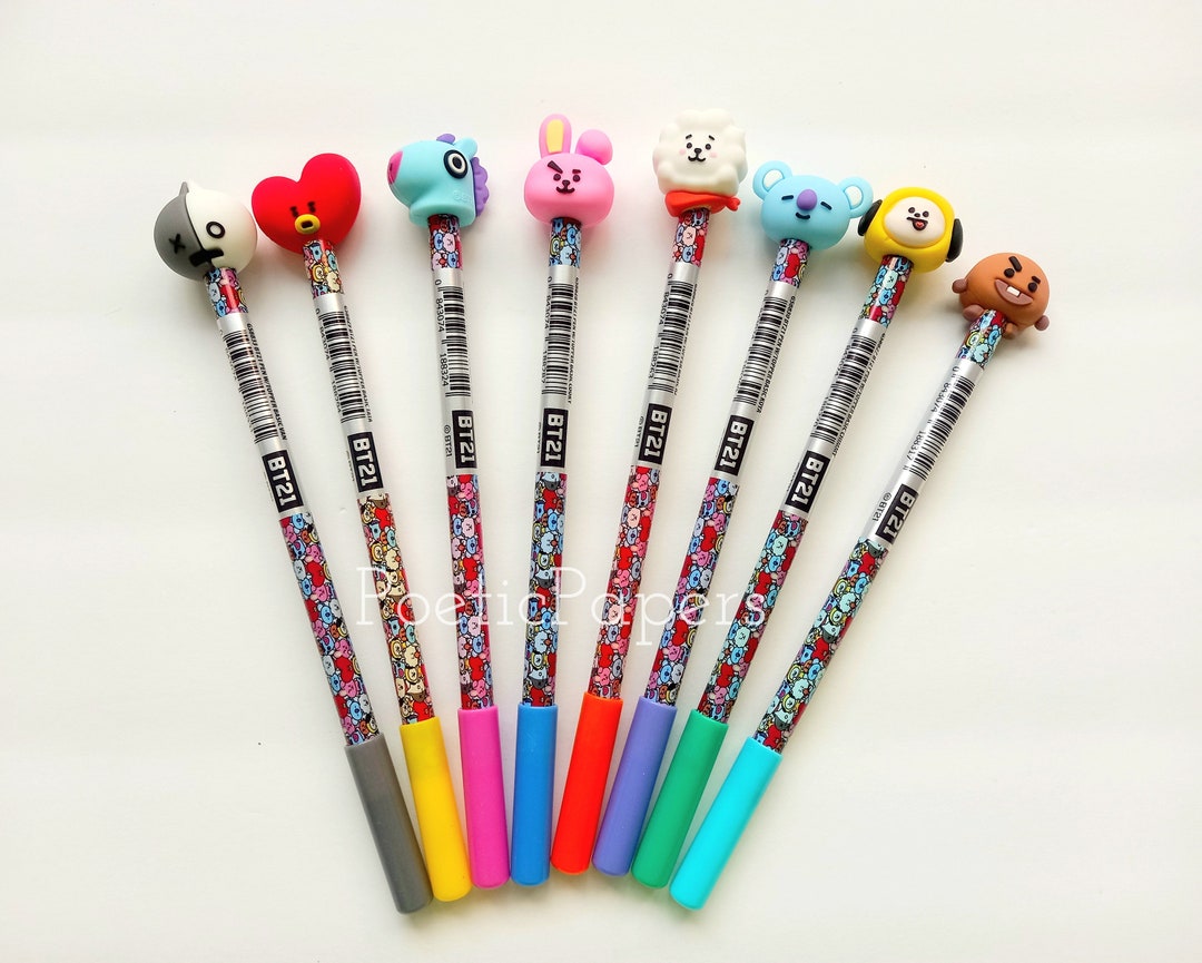 BT21 Decorative Pens BTS Pens BTS Stationery BT21 Stationery Etsy