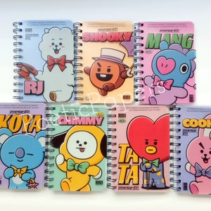 BT21 Vintage Notebook | BT21 Spiral Notebook | BTS Journal | BTS Stationery | Kpop Back-to-School