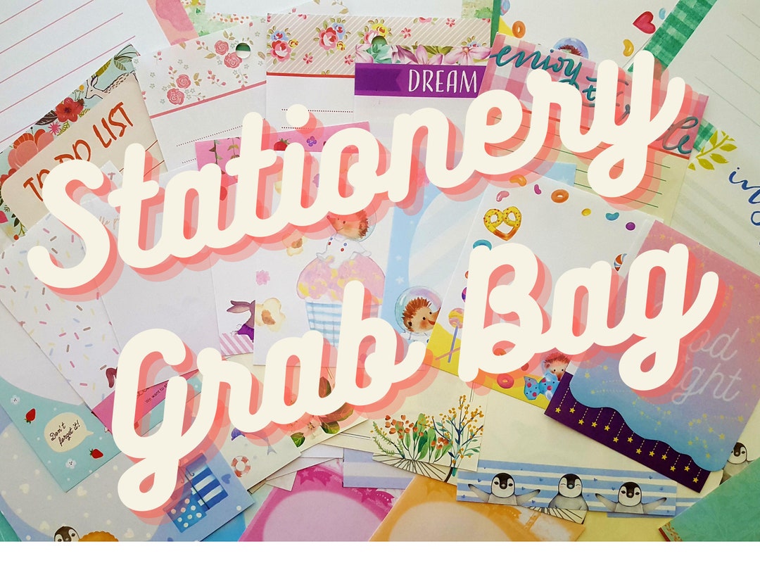 Cute Stationery Grab Bag Bujo Bundle Journaling Scrapbooking Crafting Memos Stickers Etsy