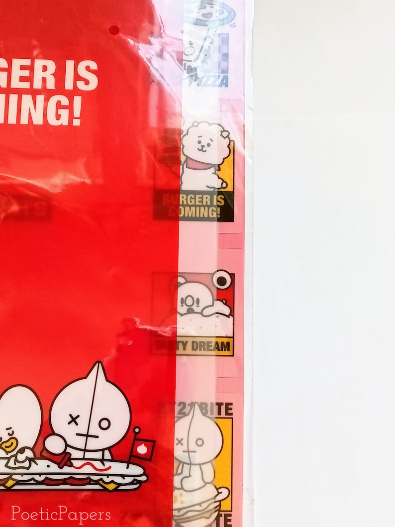 BT21 File Folder With Dividers Cafe Edition BTS File Folder BTS Divider